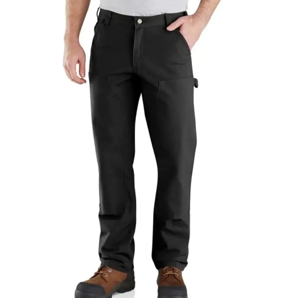 Carhartt 42 Black Rugged Flex Relaxed Fit Duck Double-Front Utility Work Pant